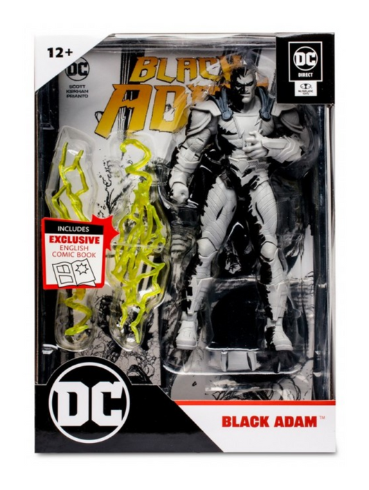 McFarlane Toys - Black Adam Line Art Variant inclusief Black Adam stripboek - PopPalace                                 